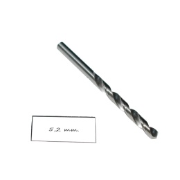 Wiertło spiralne walcowe 5,20 mm. DIN338. HSS. Do metalu, drewna i plastiku