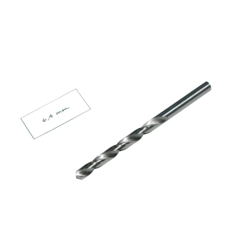 Wiertło spiralne walcowe 6,40 mm. DIN338. HSS. Do metalu, drewna i plastiku
