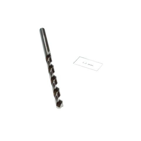 Wiertło spiralne długie HSS 1.1x60 mm. DIN340. Do stali, drewna, tworzyw.