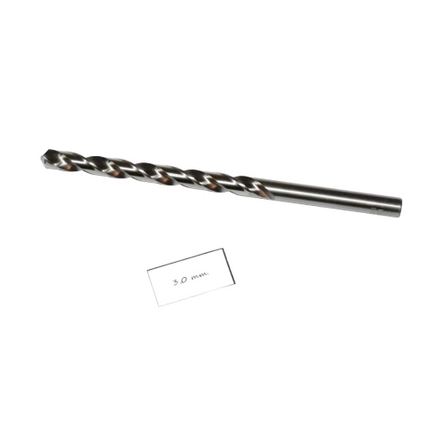 Wiertło spiralne długie HSS 3.0x100 mm. DIN340. Do stali, drewna, tworzyw.