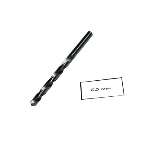 Wiertło spiralne precyzyjne 0,30 mm. DIN338. Mikrowiertło do metalu. HSS. Wiertło spiralne precyzyjne 0,30 mm. DIN338. Mikrowiertło do metalu. HSS.