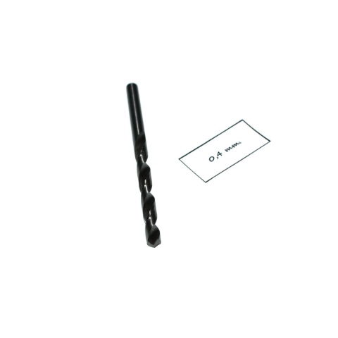 Wiertło spiralne precyzyjne 0,40 mm. DIN338. Mikrowiertło do metalu. HSS.
