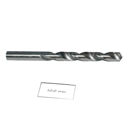 Wiertło spiralne walcowe 10,0 mm. DIN338. HSS. Do metalu, drewna i plastiku