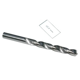 Wiertło spiralne walcowe 10,50 mm. DIN338 HSS. Do metalu, drewna i plastiku
