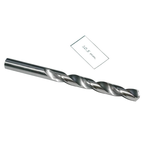 Wiertło spiralne walcowe 10,50 mm. DIN338 HSS. Do metalu, drewna i plastiku