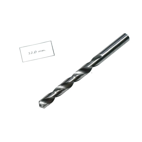 Wiertło spiralne walcowe 12,00 mm. DIN338 HSS. Do metalu, drewna i plastiku