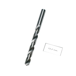 Wiertło spiralne walcowe 12,50 mm. DIN338 HSS. Do metalu, drewna i plastiku