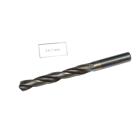 Wiertło spiralne walcowe 13,70 mm. DIN338. HSS. Do metalu, drewna i plastiku