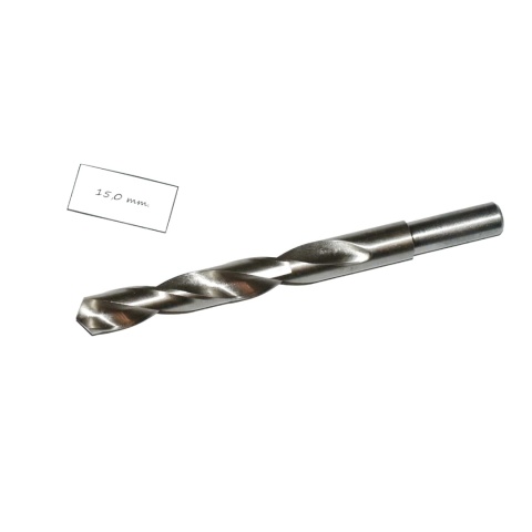 Wiertło spiralne walcowe 15,00 mm. DIN338 HSS. Do metalu, drewna i plastiku