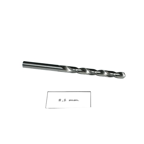 Wiertło spiralne walcowe 8,10 mm. DIN338. HSS. Do metalu, drewna i plastiku