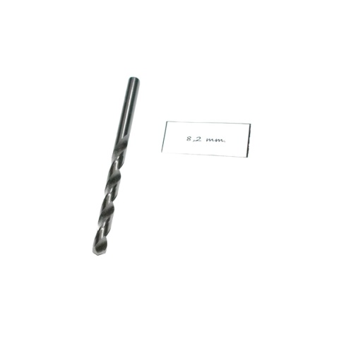 Wiertło spiralne walcowe 8,20 mm. DIN338. HSS. Do metalu, drewna i plastiku