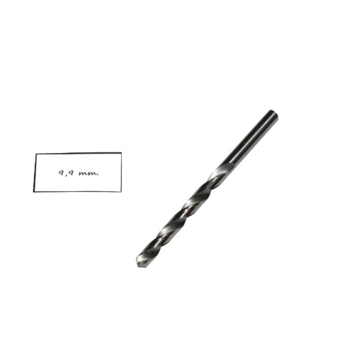 Wiertło spiralne walcowe 9,90 mm. DIN338. HSS. Do metalu, drewna i plastiku