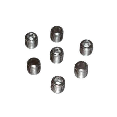 Dociskowy wkręt robaczek A2 - koniec płaski, M12x10 mm, stal nierdzewna.