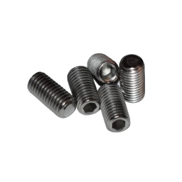 Dociskowy wkręt robaczek A2 - koniec płaski, M12x25 mm, stal nierdzewna.