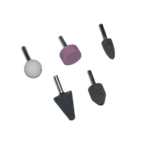 Kamienie szlifierskie do wiertarki 5 szt - zestaw z trzpieniem 6 mm