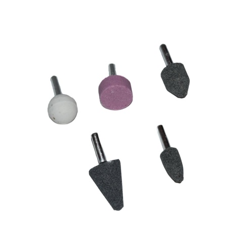 Kamienie szlifierskie do wiertarki 5 szt - zestaw z trzpieniem 6 mm
