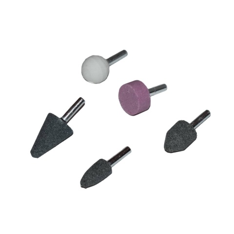 Kamienie szlifierskie do wiertarki 5 szt - zestaw z trzpieniem 6 mm