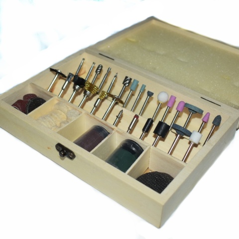 Kamienie szlifierskie mini zestaw 100 szt - końcówki 3 mm polerowanie