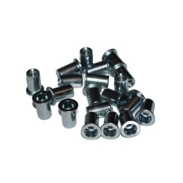 Nitonakrętka walcowa stal M6x14 mm. 20 szt. Zakres 0,5-3 mm. Gładką tuleją