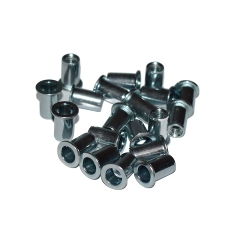 Nitonakrętka walcowa stal M6x14 mm. 20 szt. Zakres 0,5-3 mm. Gładką tuleją