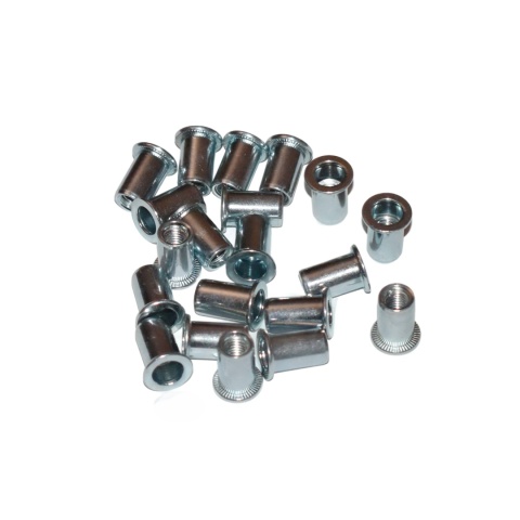 Nitonakrętka walcowa stal M8x16 mm. 20 szt Zakres 0,5-3,5 mm. Gładką tuleją