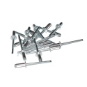 Nity zrywalne 4,8x14 Al/St z łbem płaskim 50 szt. Zakres zacisku 8-10 mm