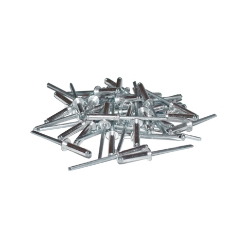 Nity zrywalne 4,8x20 Al/St z łbem płaskim. 50 szt. Zakres zacisku: 12-16 mm