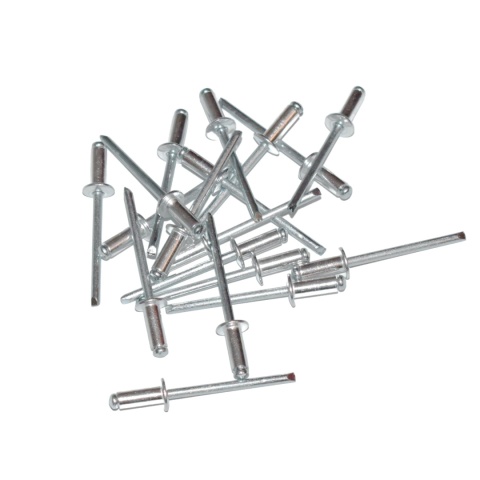 Nity zrywalne 4,8x8 Al/St z łbem płaskim 50 szt. Zakres zacisku: 2,5-4,0 mm
