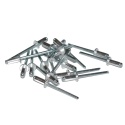 Nity zrywalne 4,8x8 Al/St z łbem płaskim 50 szt. Zakres zacisku: 2,5-4,0 mm