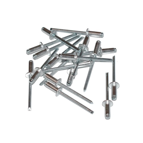 Nity zrywalne 4,8x8 Al/St z łbem płaskim 50 szt. Zakres zacisku: 2,5-4,0 mm