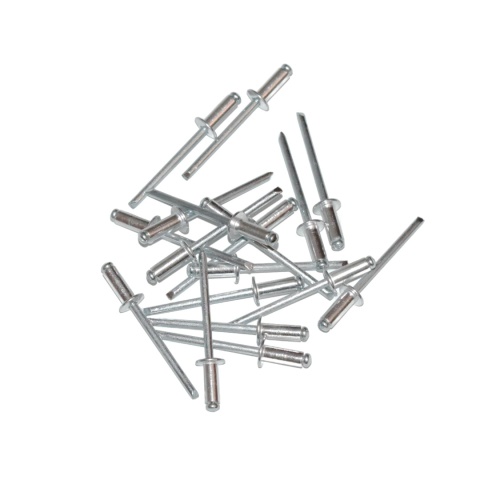 Nity zrywalne 4,8x8 Al/St z łbem płaskim 50 szt. Zakres zacisku: 2,5-4,0 mm