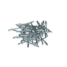 Nity zrywalne 4x8 Al/St z łbem płaskim. 50 szt. Zakres zacisku: 3-5 mm.