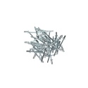 Nity zrywalne 4x8 Al/St z łbem płaskim. 50 szt. Zakres zacisku: 3-5 mm.