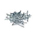 Nity zrywalne 4x8 Al/St z łbem płaskim. 50 szt. Zakres zacisku: 3-5 mm.