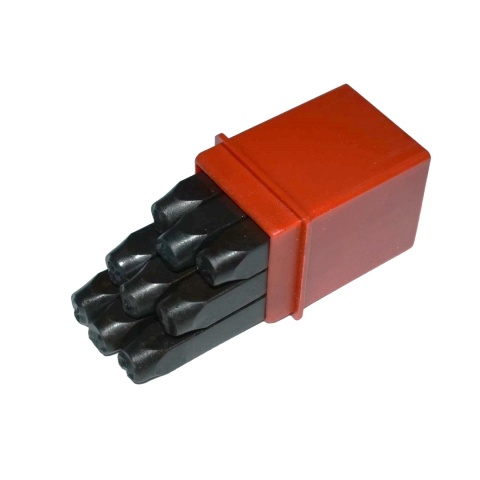 Numeratory znaczniki cyfry 4 mm. Zestaw 9 szt. Punktaki, wybijaki.