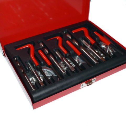 Zestaw do naprawy gwintów M6 M8 M10. Wkładki regeneracyjne. 88 elementów.