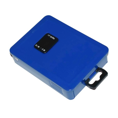 Zestaw gwintowników i wierteł M3-M12 + uchwyt, wiertła HSS - 13 szt.